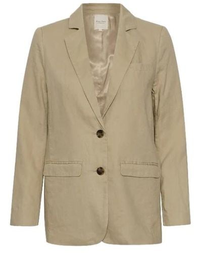 Part Two Delicato blazer in lino con vestibilità rilassata - Neutro