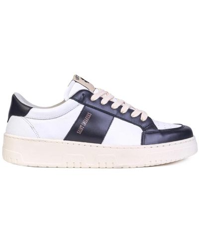 SAINT SNEAKERS Sneakers in pelle bianco/nero - Blu