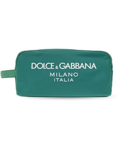 Dolce & Gabbana Waschtasche mit logo - Grün