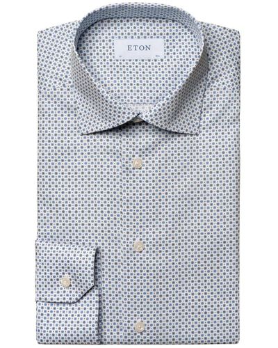 Eton Camicia a righe blu chiaro - vestibilità moderna