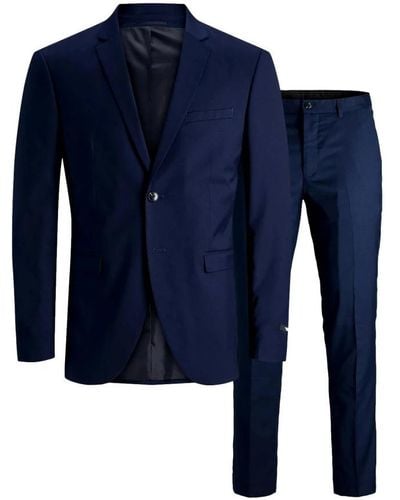Jack & Jones Single Breasted Suits - Blue
