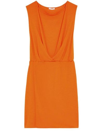 Patrizia Pepe Kleid stretch-jersey boot-ausschnitt kleid - Orange