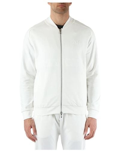 Antony Morato Regular fit baumwoll-zip-sweatshirt - Weiß