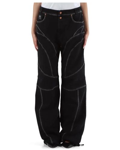 Versace Jeans mit kordelzug und fünf taschen - Schwarz