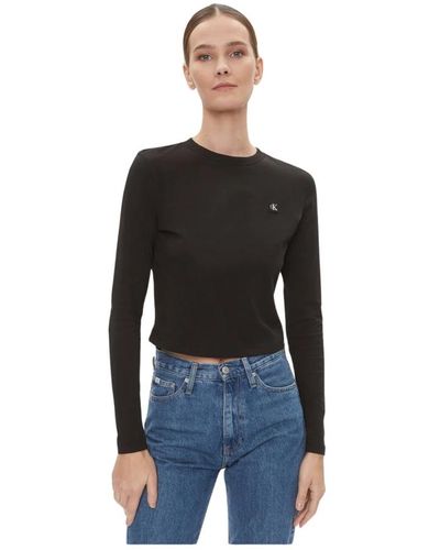 Calvin Klein Magliette a maniche corte con logo patch - Nero