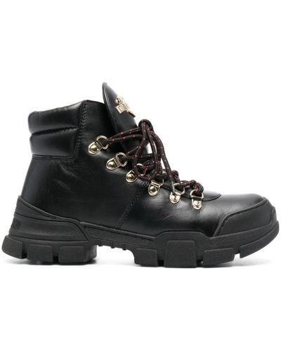 Love Moschino Lace-Up Boots - Black