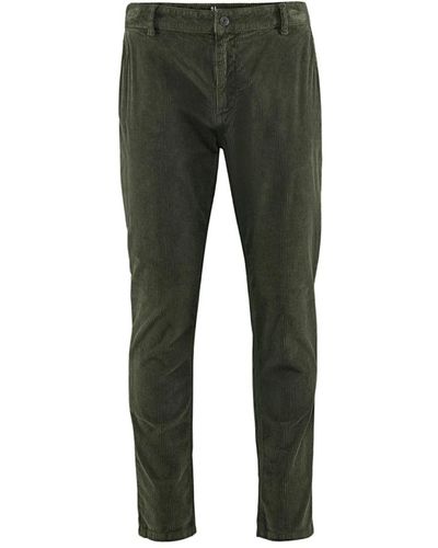 Bomboogie Pantaloni chino slim fit in velluto a coste - Verde