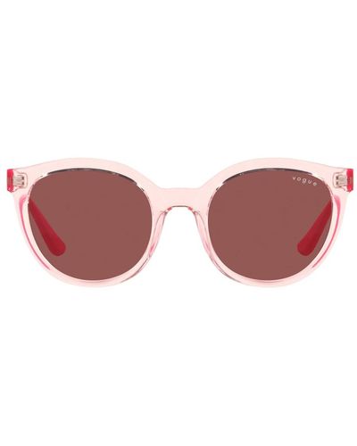 Vogue Runde e sonnenbrille mit dunkellilanen gläsern - Pink