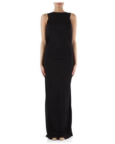 Calvin Klein Vestido largo de viscosa con espalda descubierta - Negro