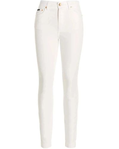 Dolce & Gabbana Audrey denim stretch jeans mit trägern - Weiß