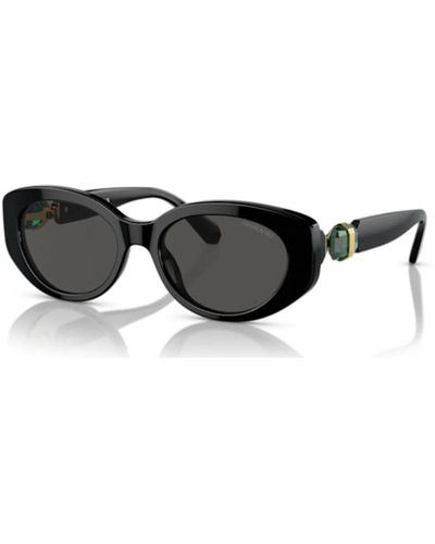Swarovski Schwarze sonnenbrille mit original-etui,sk6002 103413 sonnenbrille