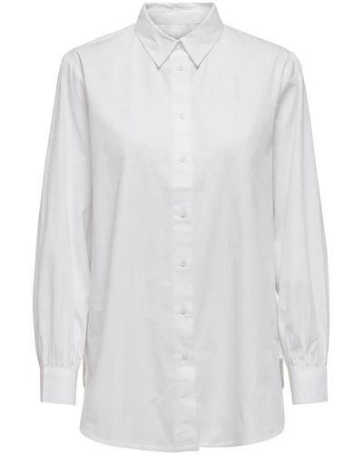 ONLY Stilvolle bluse mit langen ärmeln - Weiß