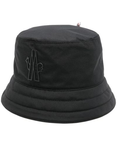 Moncler Grenoble hüte mit logo-druck - Schwarz