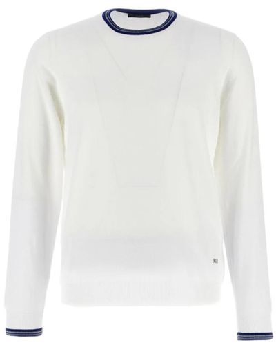 Fay Round-Neck Knitwear - White
