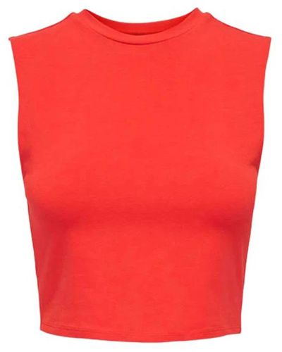 ONLY Sleeveless Tops - Red