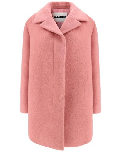 Jil Sander Single-Breasted Coats - Pink