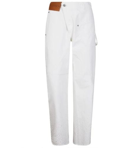 JW Anderson Straight Jeans - White