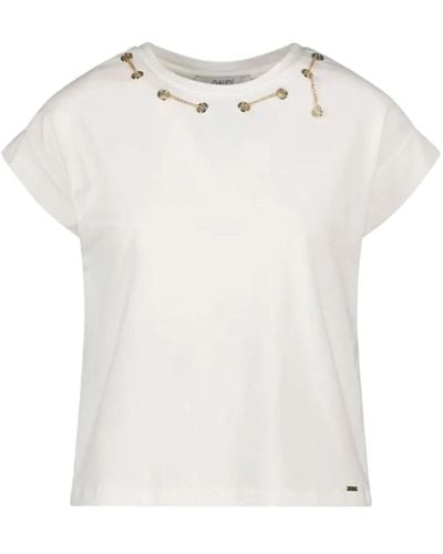 GAUDI Casual t-shirt für männer - Weiß