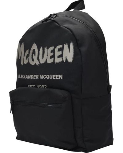 Alexander McQueen Graffiti metropolitan rucksack - Schwarz