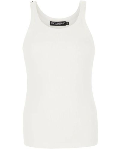 Dolce & Gabbana T-shirt casual in cotone per uomo - Bianco