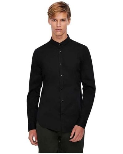 Armani Exchange Casual Shirts - Black