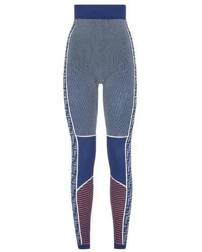 Fendi Slim fit ski leggings für kaltes wetter - Blau