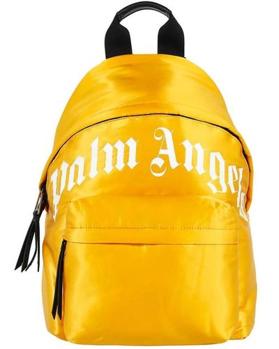 Palm Angels Logo rucksack - stilvoll und funktionell - Gelb
