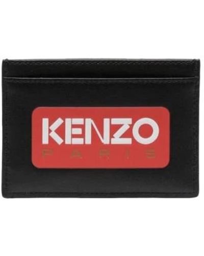 KENZO Logo leder kartenhalter - Rot