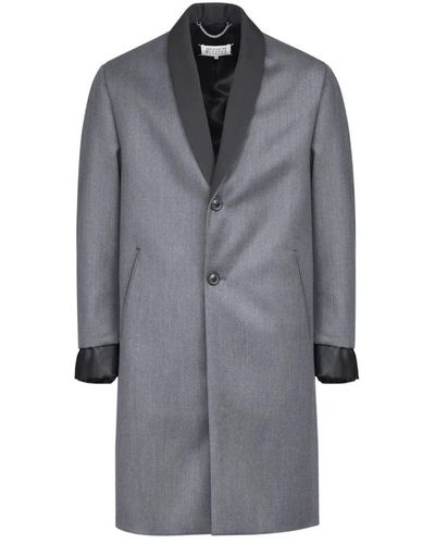 Manteau En Laine Gris Oversize Maison Martin Margiela - Taille 46 IT - Occasion Parfait état