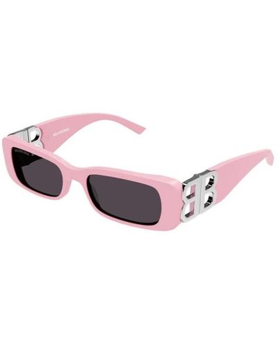 Balenciaga Montura rosa lentes grises gafas de sol