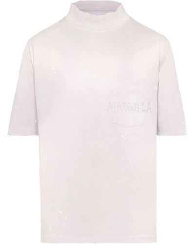 Maison Margiela Lila logo print t-shirt - Weiß