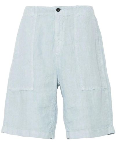 Eleventy Himmelblaue leinen shorts
