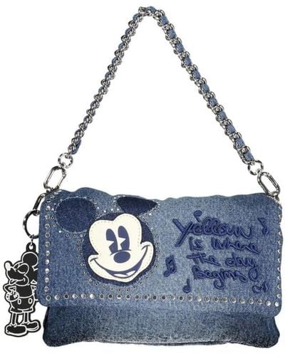 Desigual Blaue handtasche mit kontrastdetails