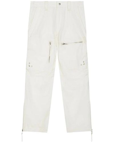 Isabel Marant Baumwollhose mit reißverschlusstaschen - Weiß