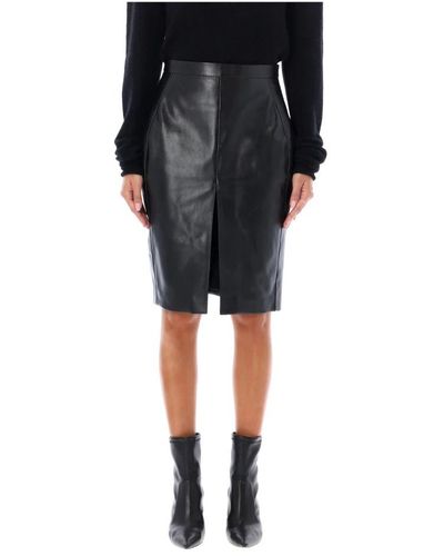 Saint Laurent Leather Skirts - Black