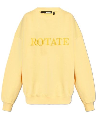 ROTATE BIRGER CHRISTENSEN Sweatshirt mit logo - Gelb