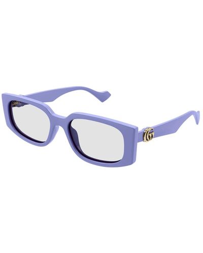 Gucci Minimalistische rechteckige sonnenbrille gg1534s 005,sonnenbrille gg1534s line gg logo - Blau