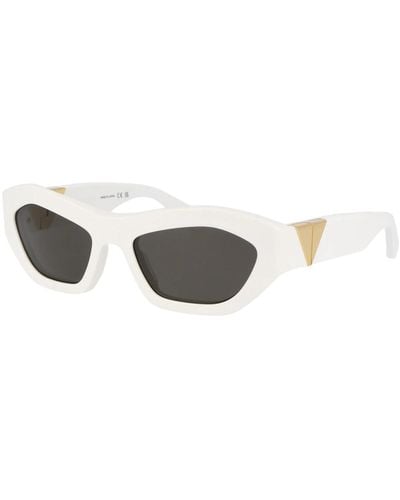 Bottega Veneta Stylische sonnenbrille bv1221s - Weiß
