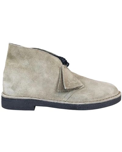 Clarks Lace-Up Boots - Grey