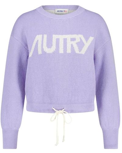 Autry Round-Neck Knitwear - Purple