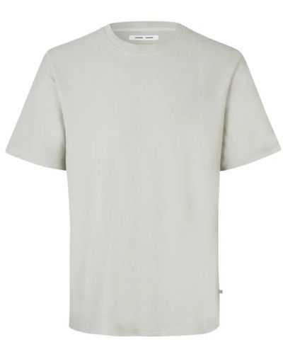 Samsøe & Samsøe Kurzarm-t-shirt aus baumwollmischung - Grau