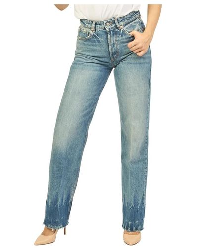 BOSS 5-pocket-jeans mit knopf und reißverschluss - Blau