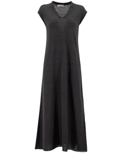 Le Tricot Perugia Maxi Dresses - Black
