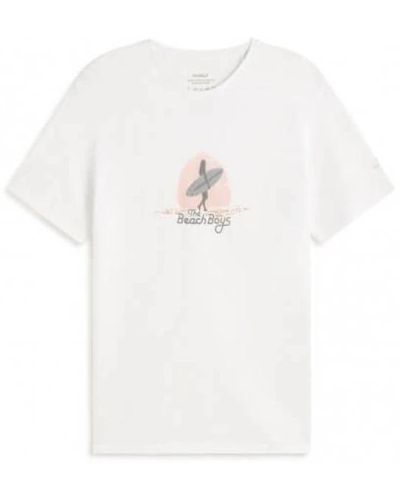 Ecoalf Surfer-print weißes t-shirt