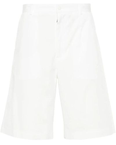 Dolce & Gabbana Weiße logo plaque bermuda shorts
