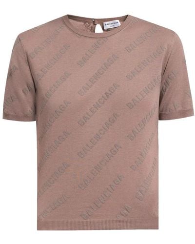 Balenciaga T-Shirts - Brown