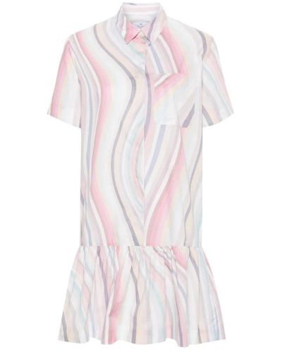 Paul Smith Kleid mit wirbelmuster - Weiß