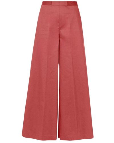 Liviana Conti Wide Trousers - Red