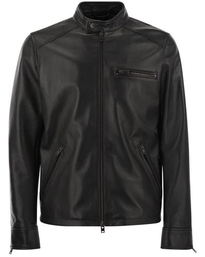 Hogan Jackets > leather jackets - Noir