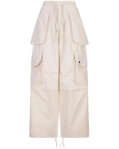A PAPER KID Wide Trousers - Natural